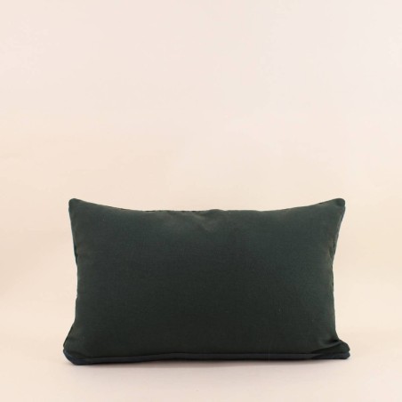 Coussin géométrique vert en coton 30x50 cm | Hashtag Déco