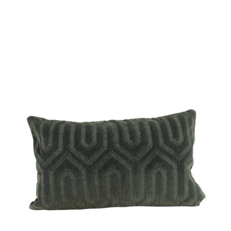 Coussin géométrique vert en coton 30x50 cm | Hashtag Déco