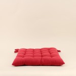 Lot de 4 galettes de chaise rouge 40x40cm - Hashtag Déco