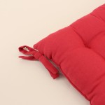 Lot de 4 galettes de chaise rouge 40x40cm - Hashtag Déco