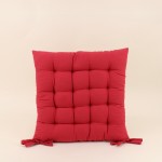 Lot de 4 galettes de chaise rouge 40x40cm - Hashtag Déco