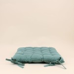 Lot de 4 galettes de chaise vertes 40x40cm - Hashtag Déco