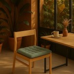 Lot de 4 galettes de chaise vertes 40x40cm - Hashtag Déco