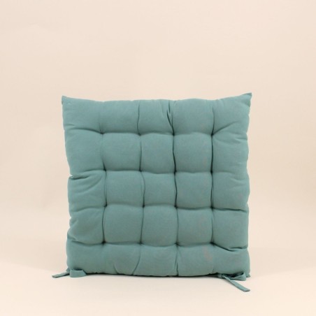 Lot de 4 galettes de chaise vertes 40x40cm - Hashtag Déco