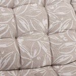 Lot de 4 galettes de chaise beiges en coton à motifs | Hashtag Déco