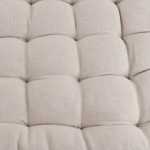 Lot de 4 galettes de chaise beiges en coton à motifs | Hashtag Déco