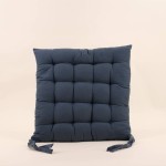 Lot de 4 galettes de chaise bleues en coton à motifs fleuris