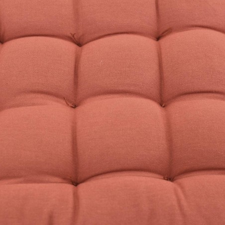 Lot de 4 galettes de chaise couleur brique à motifs fleuris | Hashtag Déco