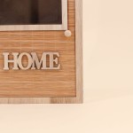 Boite à clés en bois naturel avec porte élégante | Hashtag Déco