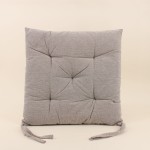 Lot de 4 galettes de chaise capitonnée taupe | Hashtag Déco