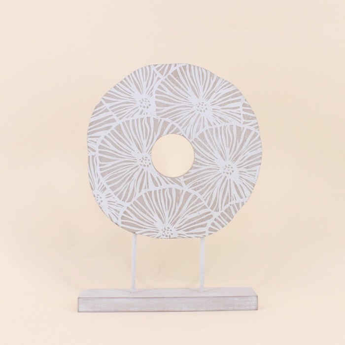 Objet déco en bois naturel à poser 34x24cm | Hashtag Déco