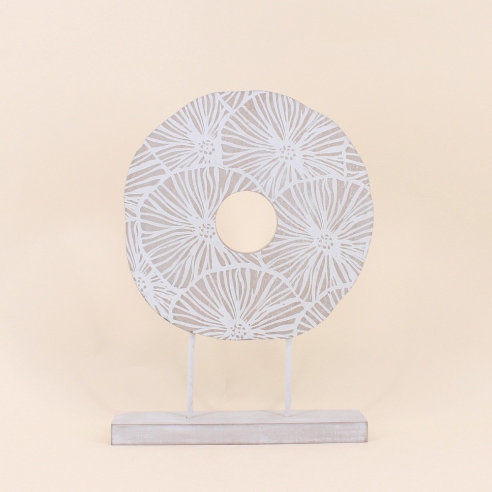 Objet déco en bois naturel à poser 34x24cm | Hashtag Déco