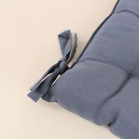 Lot de 4 galettes de chaise grises 40x40cm - Hashtag Déco