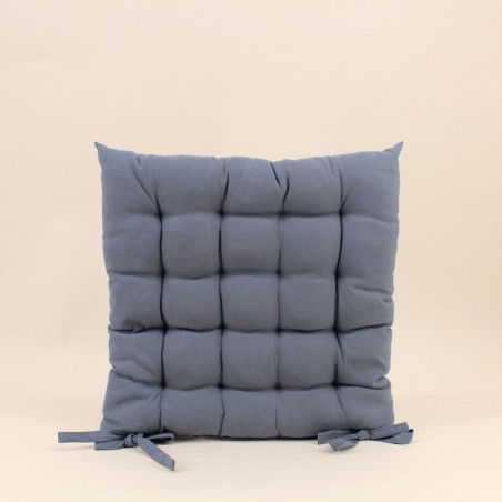 Lot de 4 galettes de chaise grises 40x40cm - Hashtag Déco