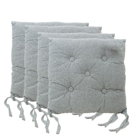 Lot de 4 galettes de chaise vertes capitonnées | Hashtag Déco