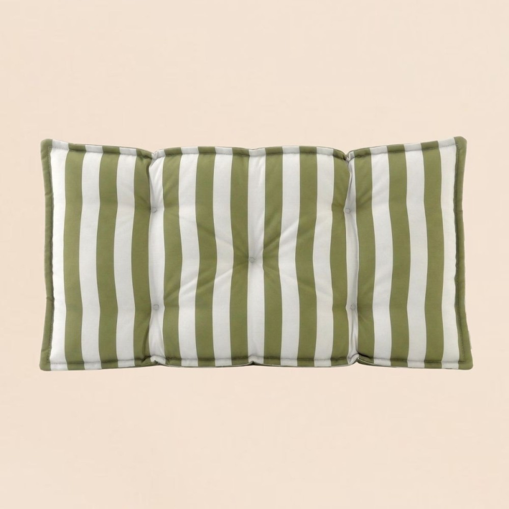 Matelas de sol outdoor rayé vert déperlant | Hashtag Déco
