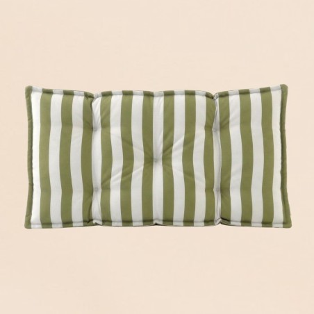 Matelas de sol outdoor rayé vert déperlant | Hashtag Déco
