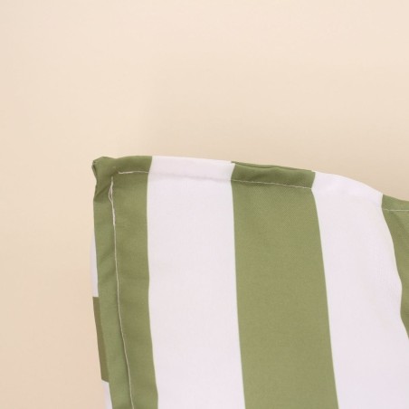 Matelas de sol outdoor rayé vert déperlant | Hashtag Déco