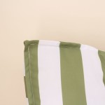 Matelas de sol outdoor rayé vert déperlant | Hashtag Déco
