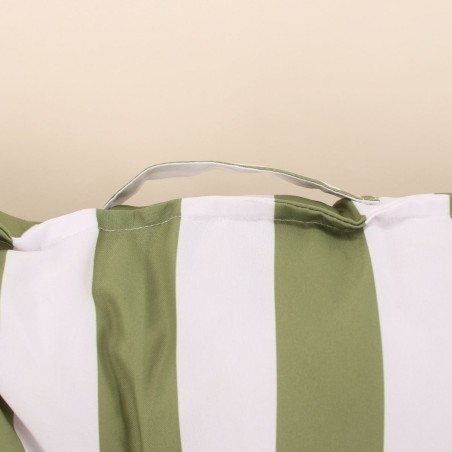 Matelas de sol outdoor rayé vert déperlant | Hashtag Déco