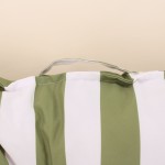 Matelas de sol outdoor rayé vert déperlant | Hashtag Déco