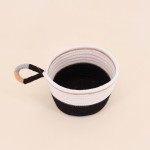 Panier en corde bleu blanc 16x11cm | Hashtag Déco