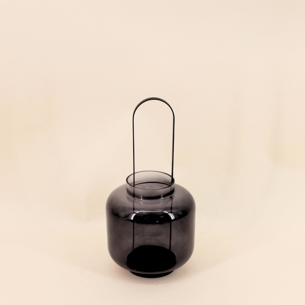 Lanterne en verre et métal 33cm