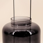 Lanterne en verre et métal 33cm