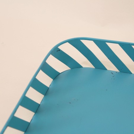 Set de 3 plateaux métal bleu ajouré | Hashtag Déco