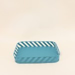 Set de 3 plateaux métal bleu ajouré | Hashtag Déco