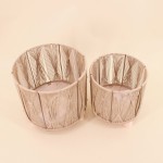 Set de 2 cache-pots en corde beige | Hashtag Déco
