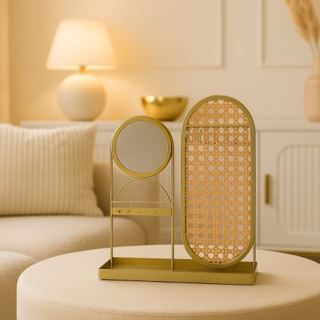 Porte bijoux design métal doré élégant | Hashtag Déco