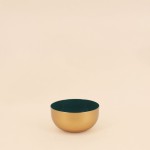 Set de 3 coupes en métal dorées et vertes | Hashtag Déco