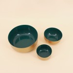 Set de 3 coupes en métal dorées et vertes | Hashtag Déco