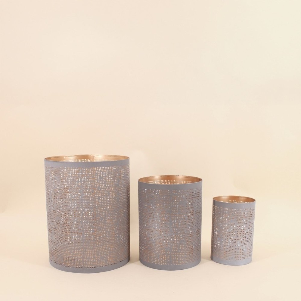 Set de 3 lanternes métal doré élégant | Hashtag Déco