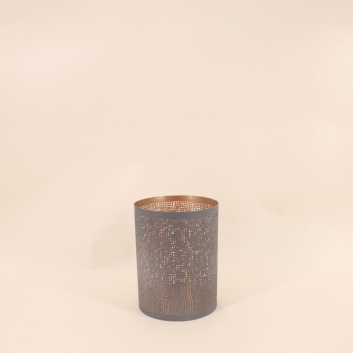 Lanterne perforée métal doré 15x20cm | Hashtag Déco