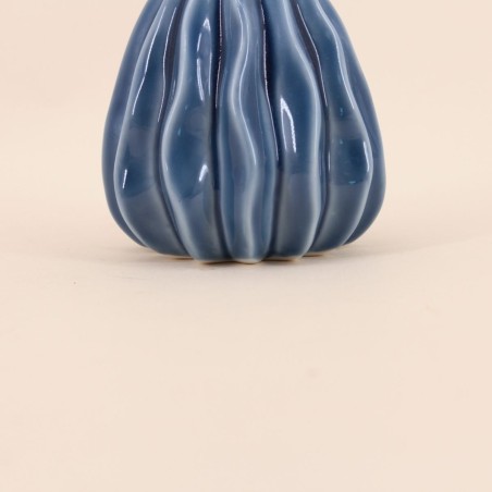 Vase céramique bleu 9cm, élégant et raffiné | Hashtag Déco