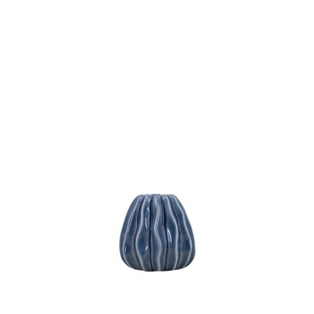 Vase céramique bleu 9cm, élégant et raffiné | Hashtag Déco