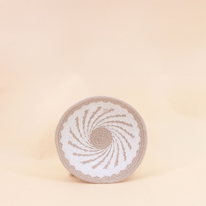 Corbeille murale en corde beige 20cm | Hashtag Déco