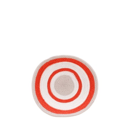 Corbeille murale ronde coton beige terracotta | Hashtag Déco