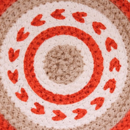 Corbeille murale en corde terracotta 30cm | Hashtag Déco