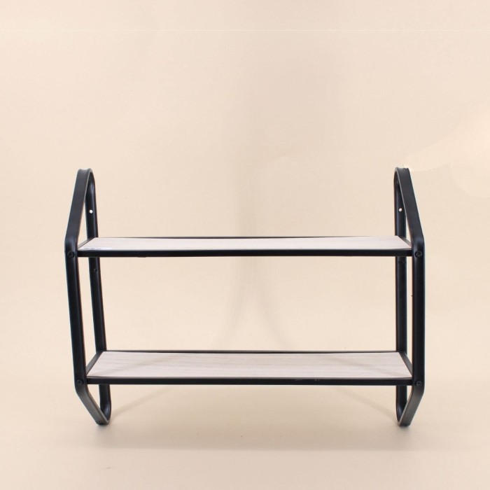 Étagère murale bois et métal noir tendance | Hashtag Déco
