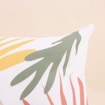 Coussin lin déperlant fleurs coloré 40x40cm | Hashtag Déco