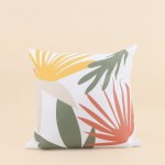 Coussin lin déperlant fleurs coloré 40x40cm | Hashtag Déco