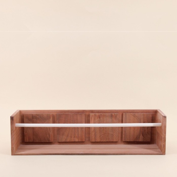 Étagère murale en bois naturel 50cm | Hashtag Déco