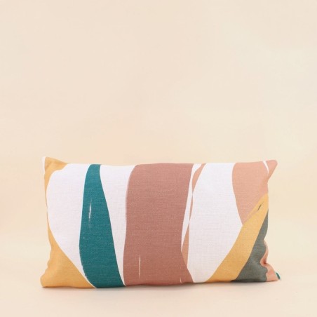 Coussin déperlant lin coloré 30x50cm | Hashtag Déco