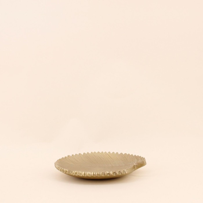 Vide poche feuille doré 20cm en polyrésine | Hashtag Déco