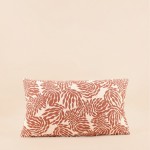 Coussin extérieur feuillages terracotta coton | Hashtag Déco