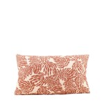 Coussin extérieur feuillages terracotta coton | Hashtag Déco