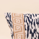 Coussin coton flammé imprimé bord de mer 30x50cm | Hashtag Déco